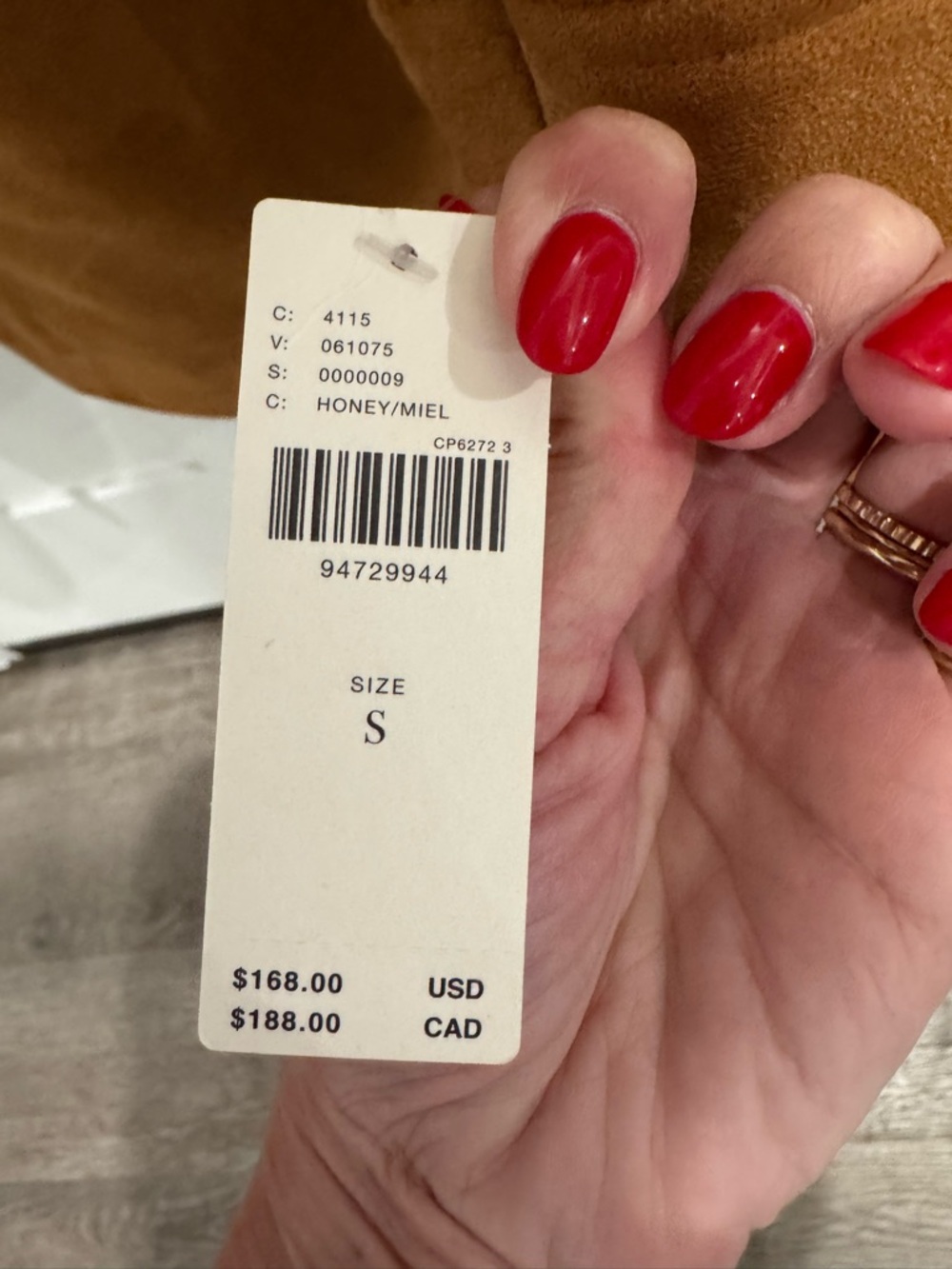 Pilcro Suede Fringe Jacket - Cognac - Picture 4 of 5